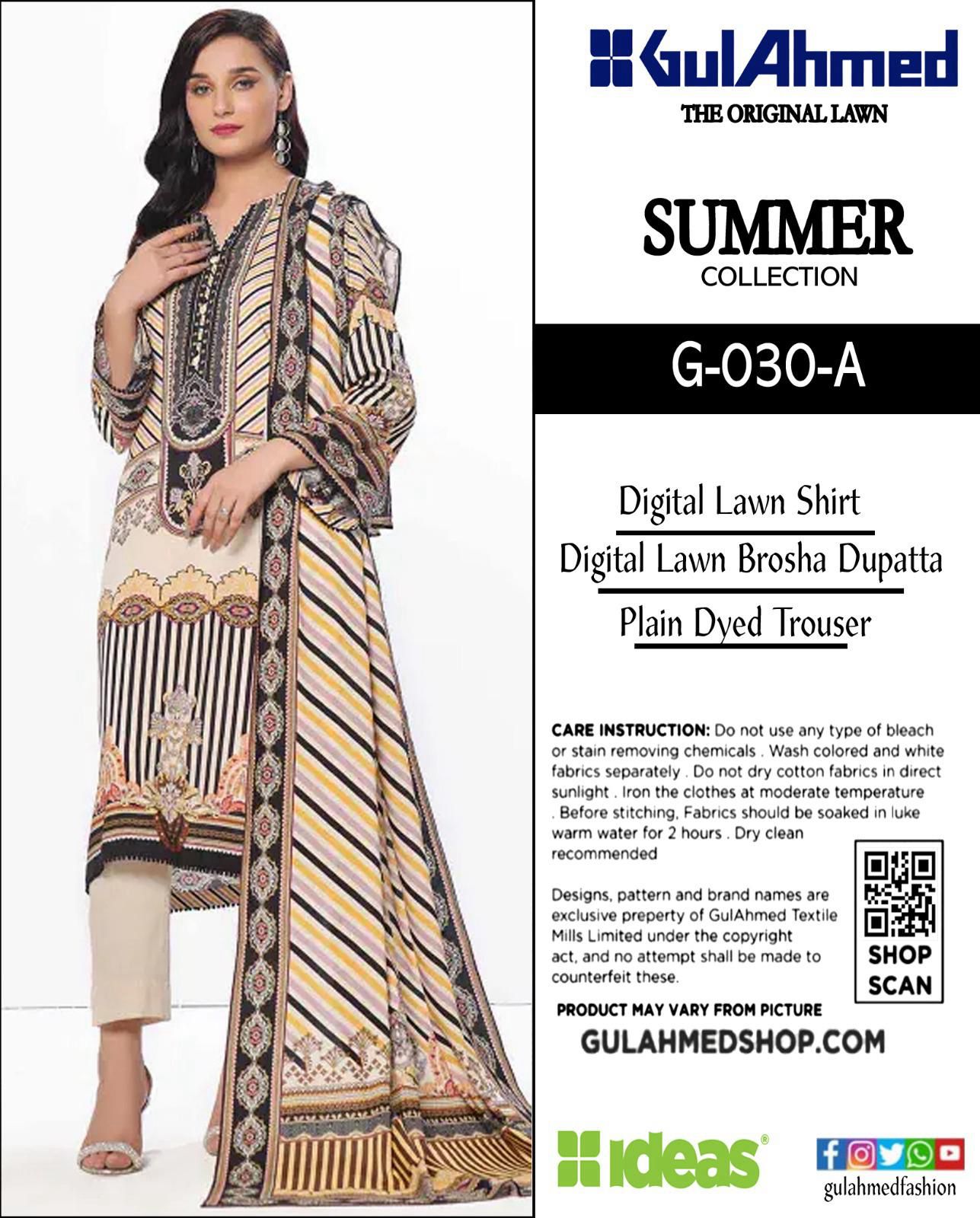  Premium Digital Printed LAWN  3pc     